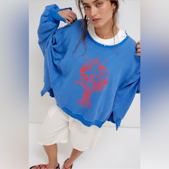 We The Free Tops - NWOT We The Free Graphic Camden In Lobster Combo